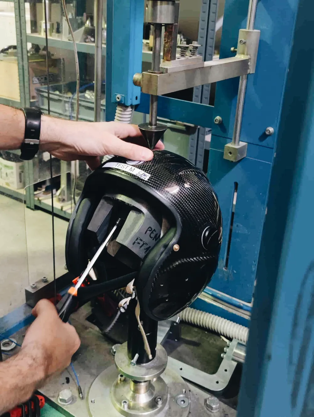 Impact testing for Flight Helmet