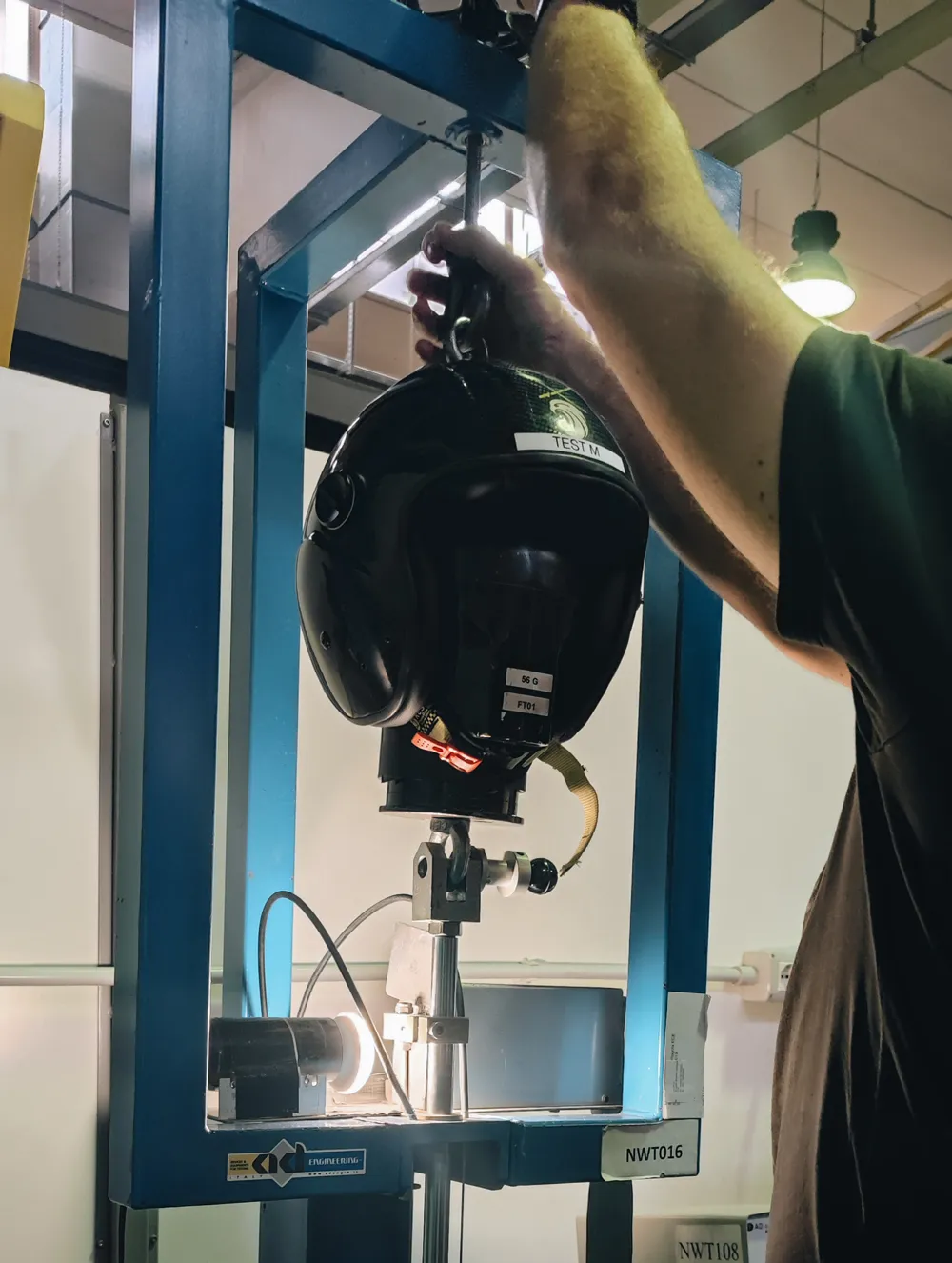 stress test for flight helmet